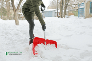 Snow shoveling tips from a physiotherapist - Milton Back Doc