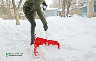 Snow shoveling tips from a physiotherapist - Milton Back Doc